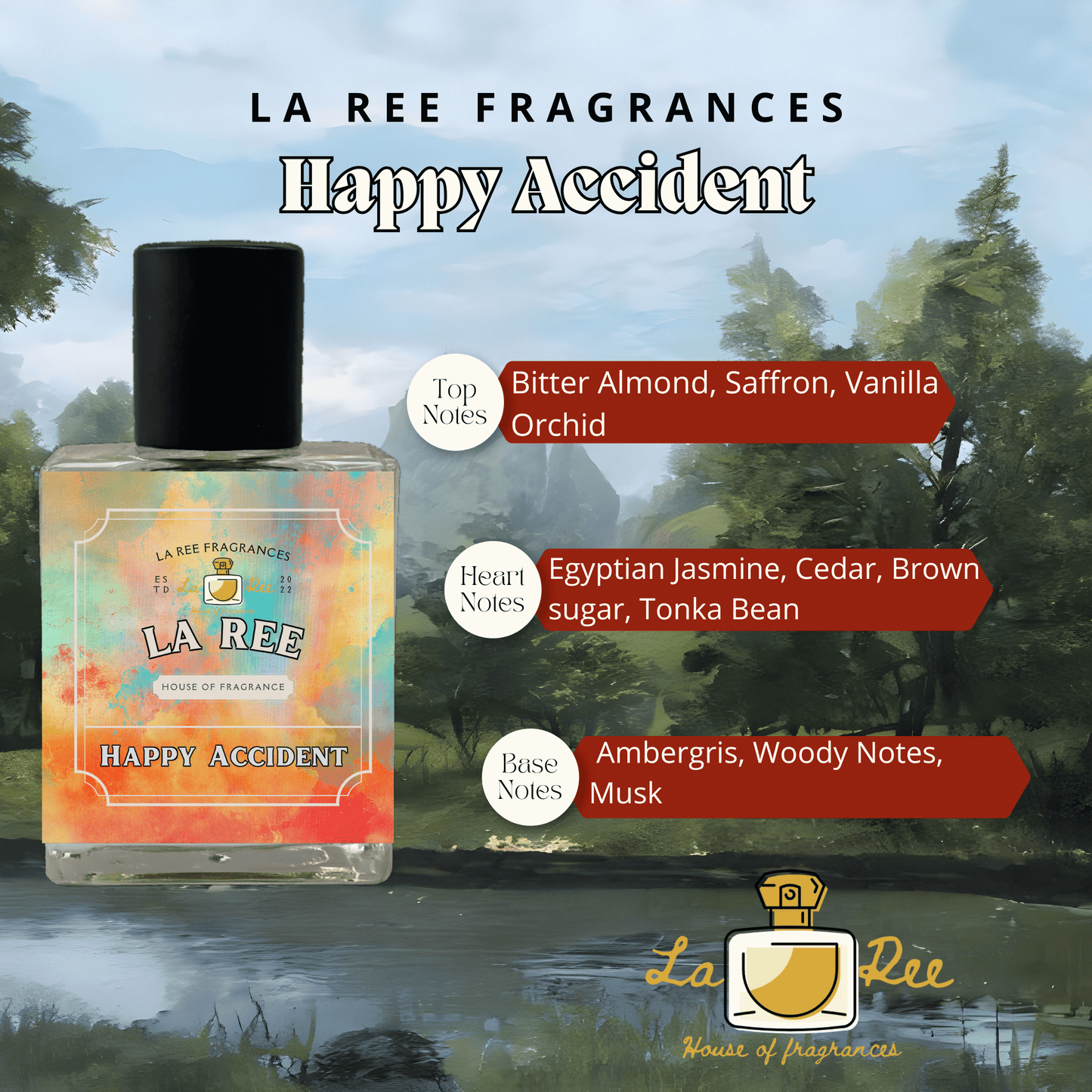La Ree Happy Accident a blend of Vanilla 28 & Baccarat Rouge 540 Extrait