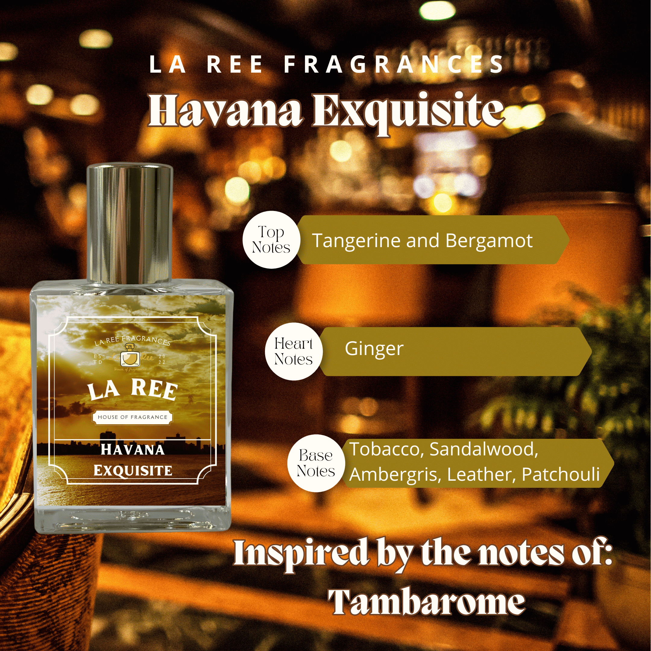 La Ree Havana Exquisite inspired by Creed® Tabarome