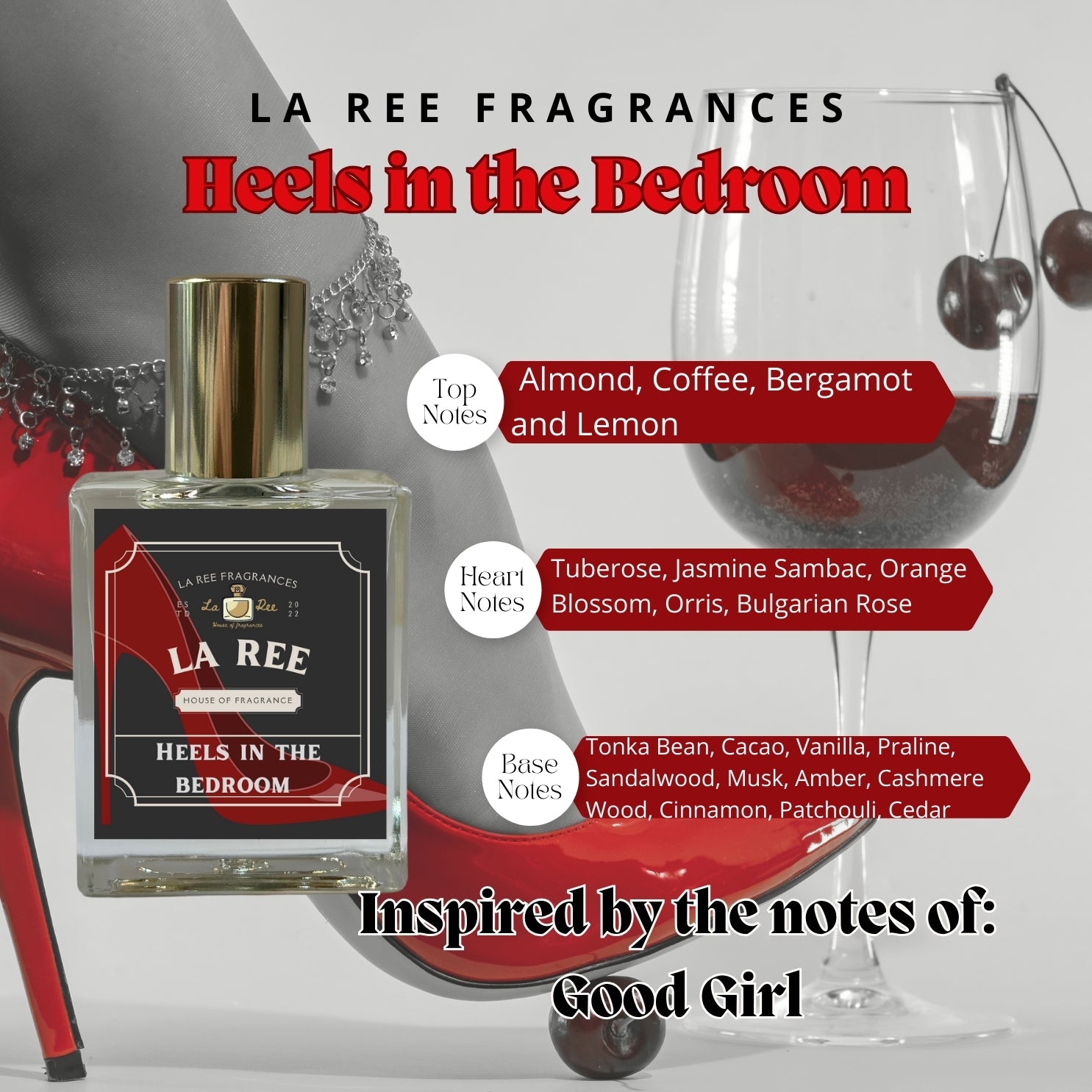 La Ree Heels In The Bedroom inspired by Carolina Herrera® Good Girl
