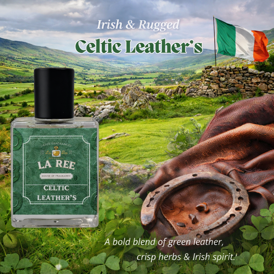 Celtic Leather fragrance by La Ree Fragrances inspired by Irish Leather by Memo Paris