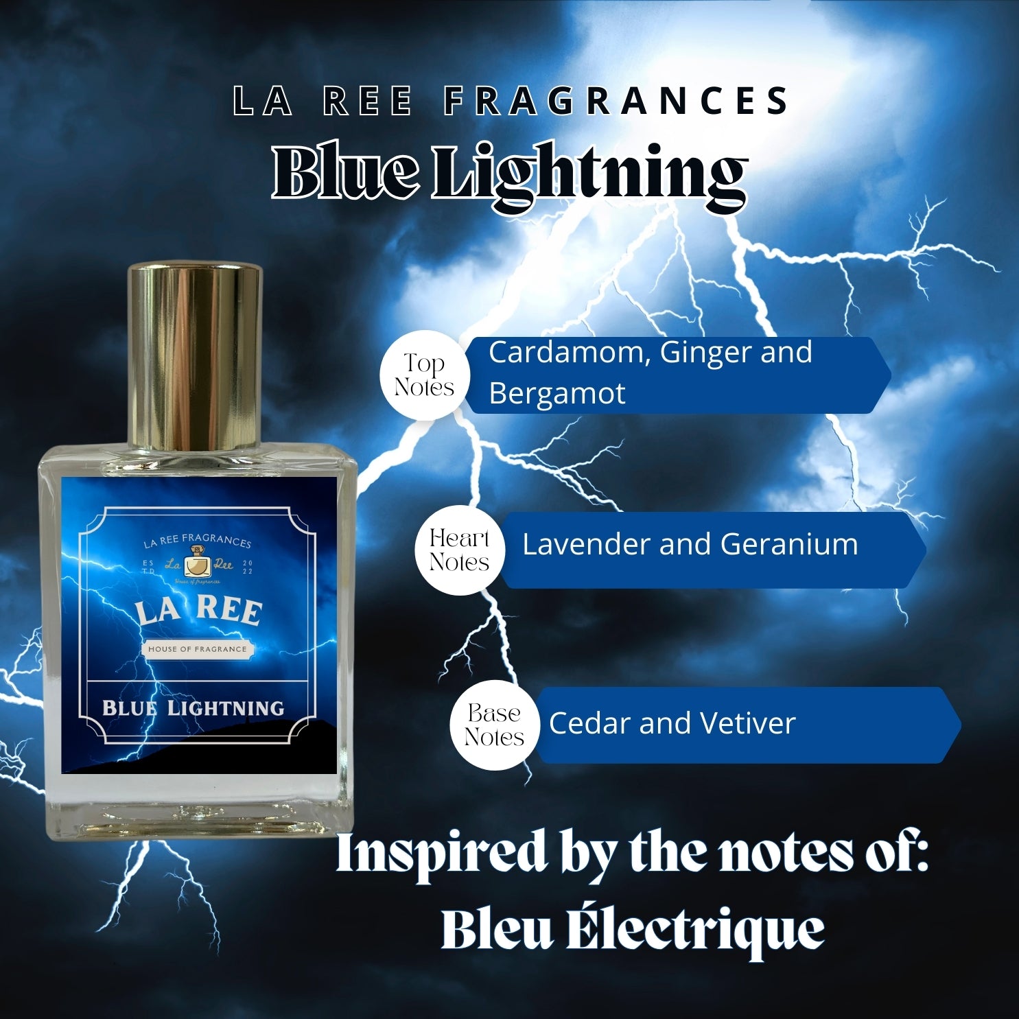 La Ree Blue Lightning inspired by YSL® Bleu Electrique