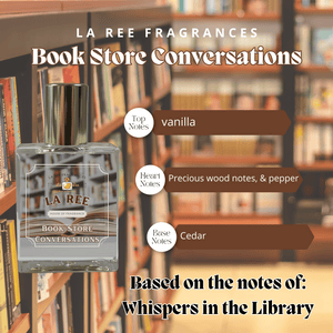 La Ree Book store conversations inspired by Whispers in the library