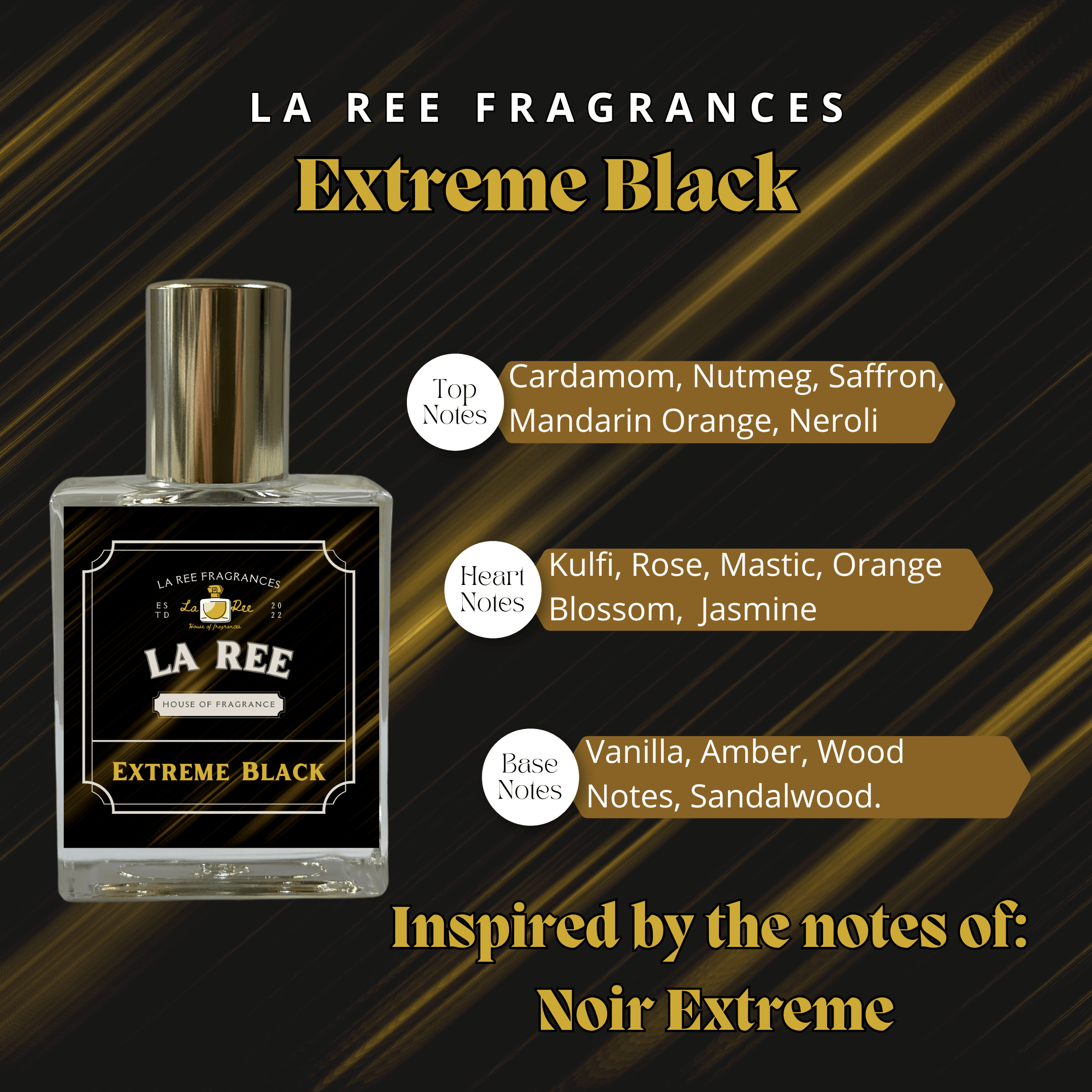 La Ree Extreme Black inspired by Tom Ford® Noir Extreme