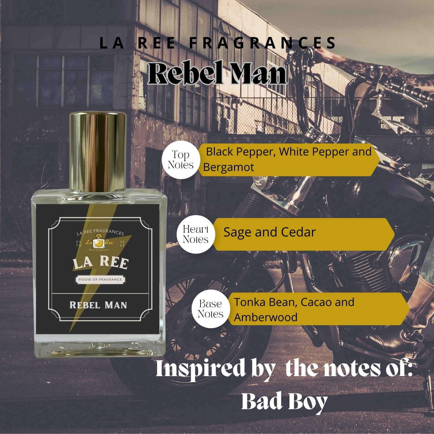 Rebel Man inspired by Bad Boy La Ree Fragrances