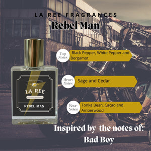 La Ree Rebel Man inspired by Bad Boy Carolina Herrera