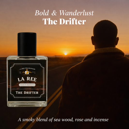 The Drifter perfume by La Ree Fragrances, inspired by Ombre Nomade by Louis Vuitton